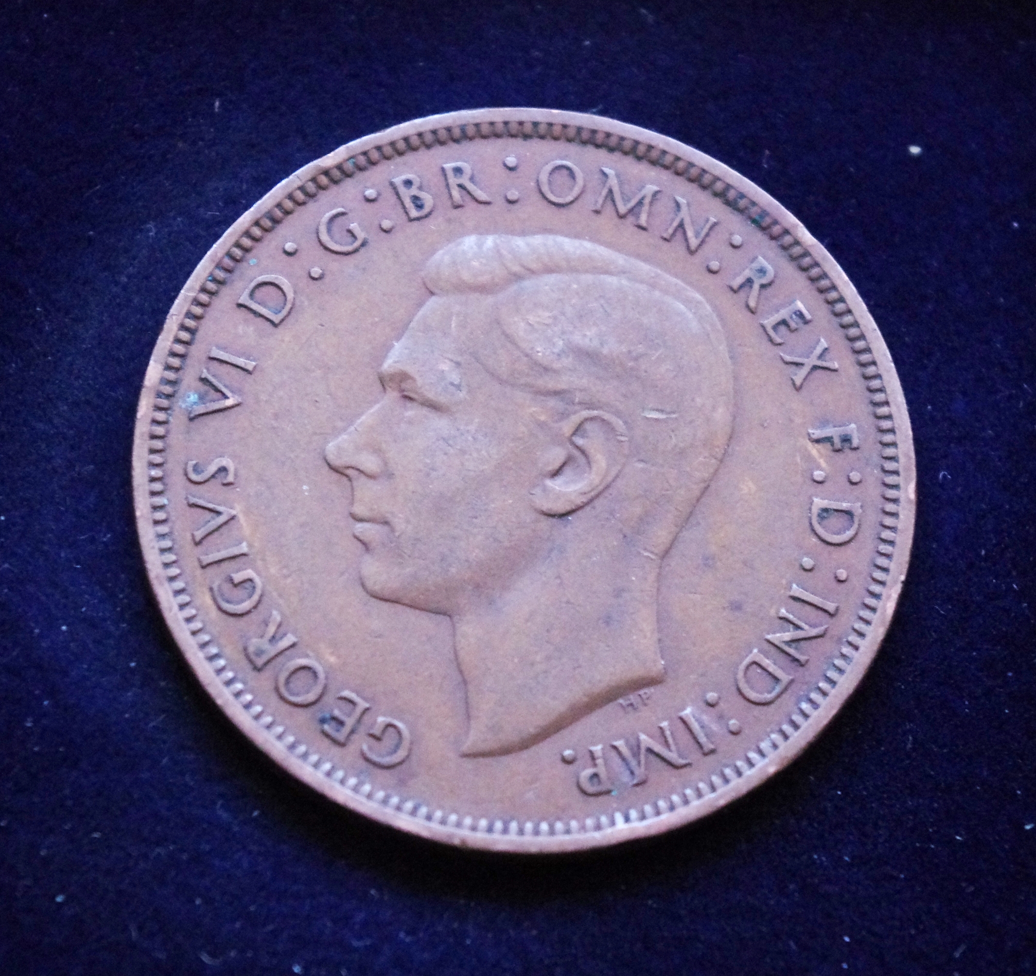 Didžioji Britanija, 1 pensas 1938m