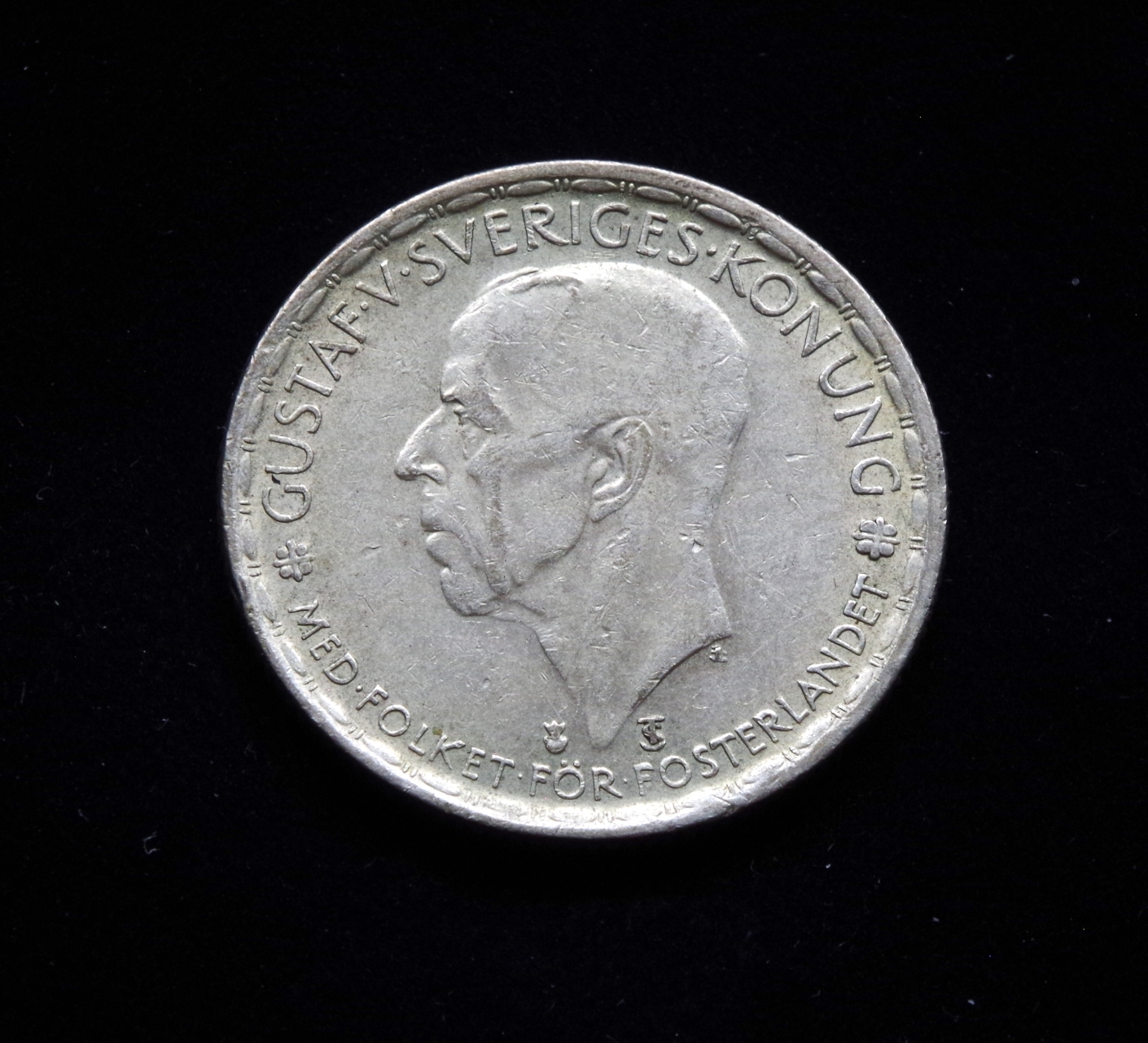 Švedija, SIDABRINĖ 1 krona 1946m E