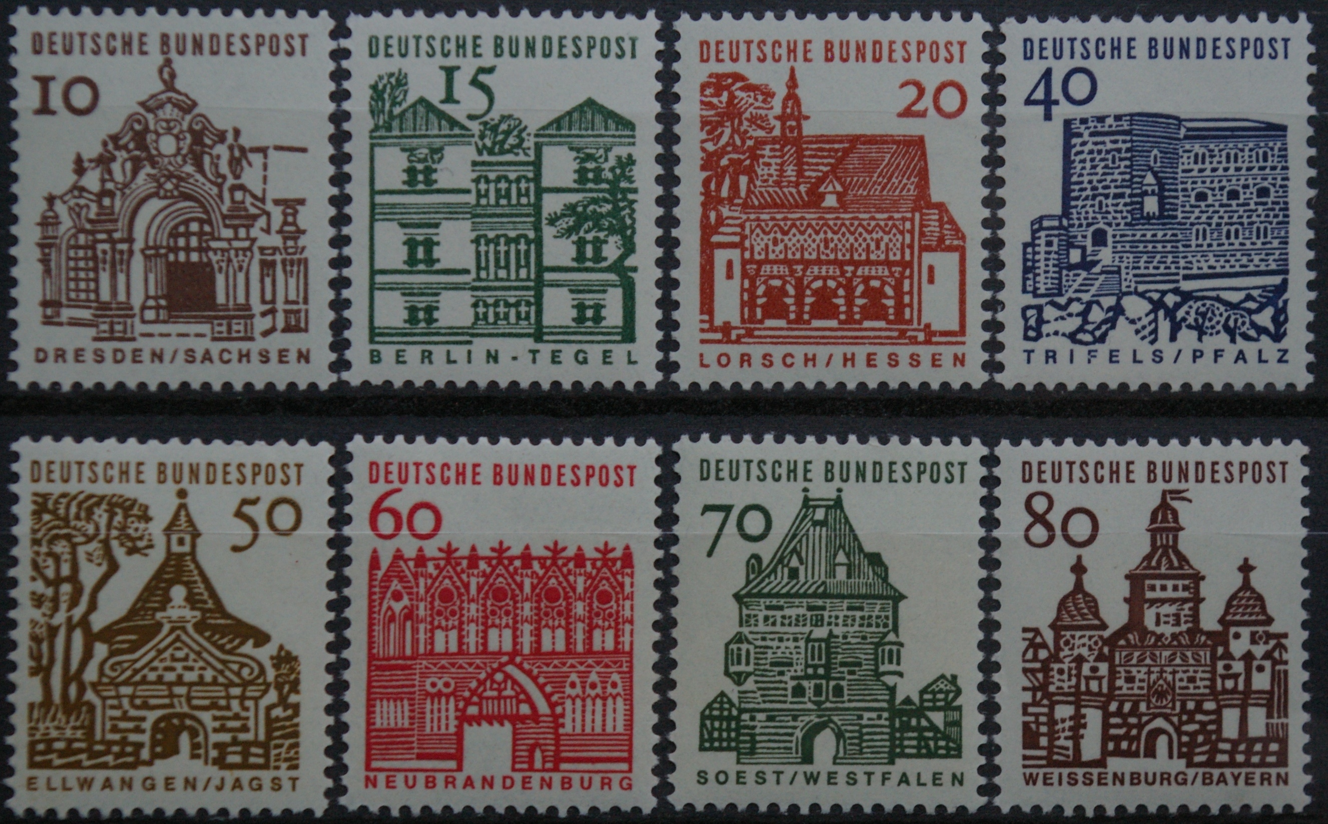 Vokietija, pilna serija MiNr 454-461 MNH**