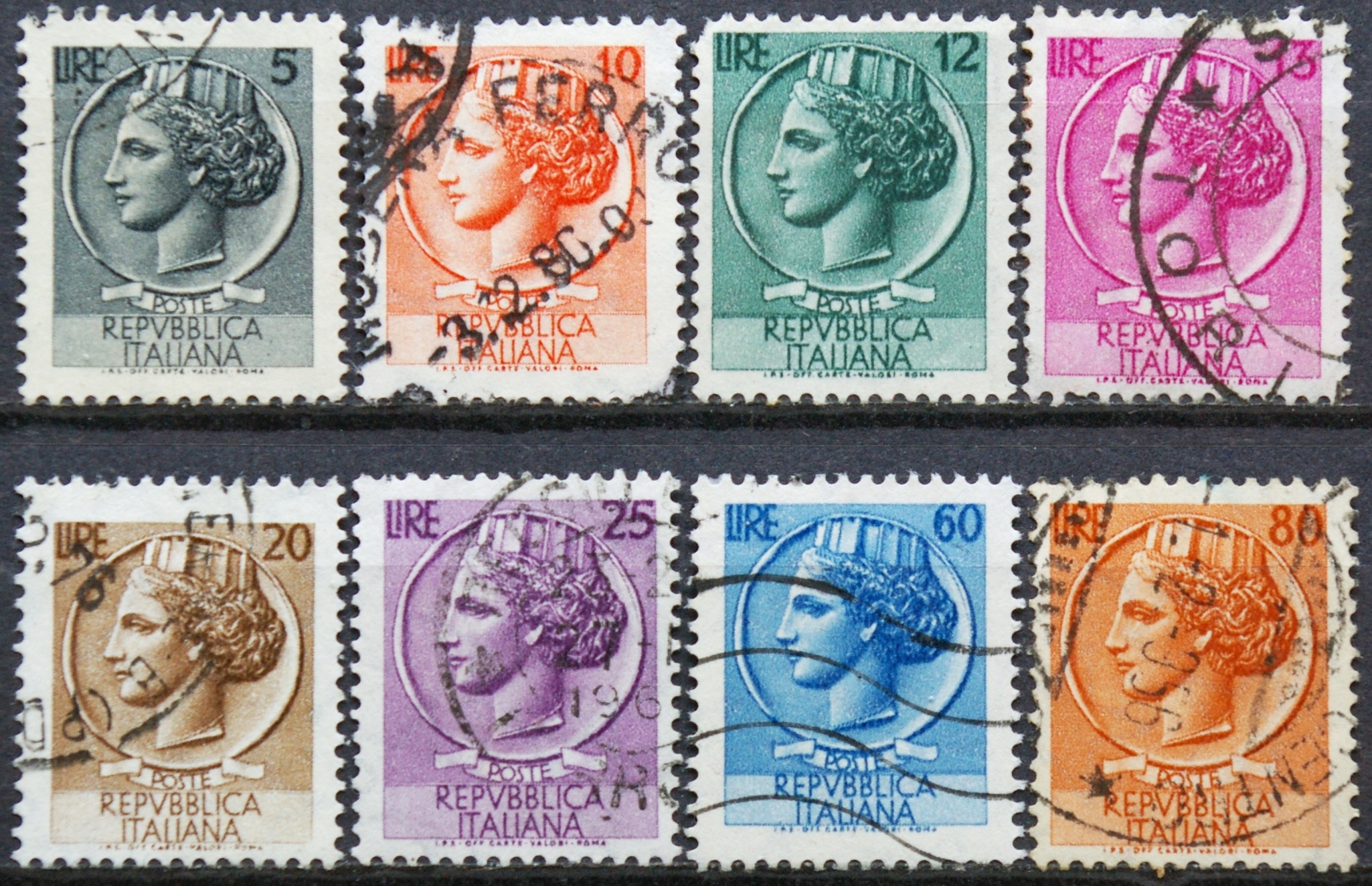 Italija ScNr 674, 676, 677, 678, 680, 681, 685, 686 Used(O)