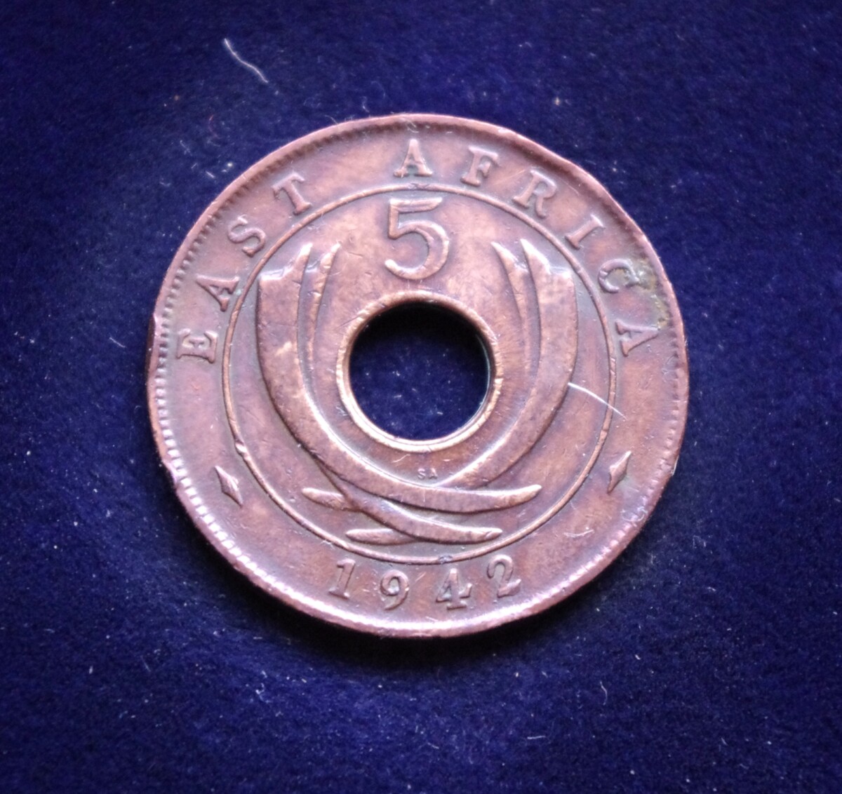 Britų Rytų Afrika, 5 centai 1942m