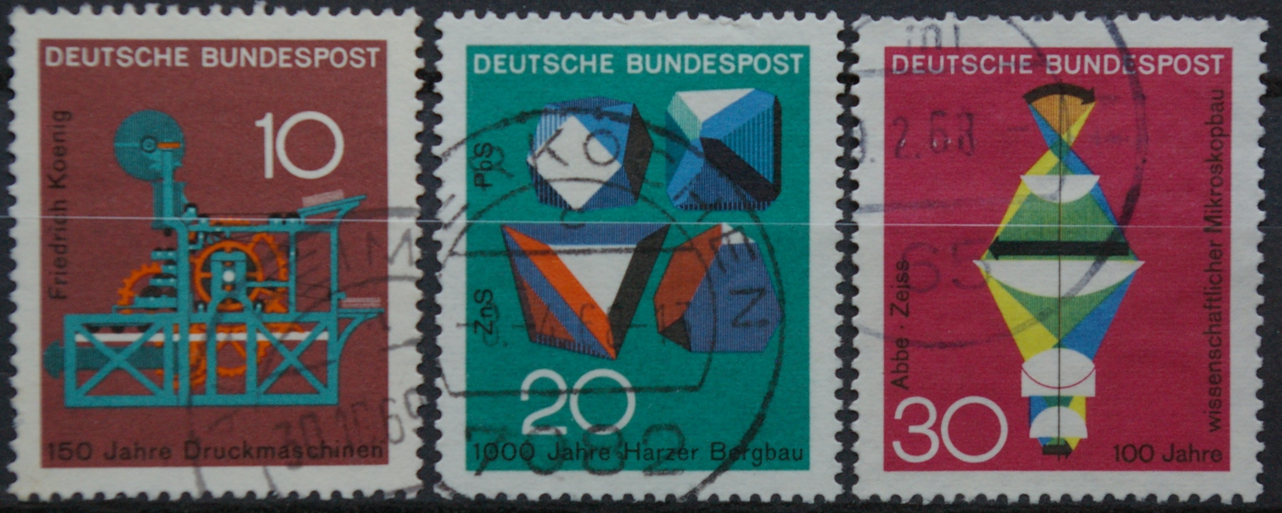 Vokietija, pilna serija MiNr 546-548 Used(O)