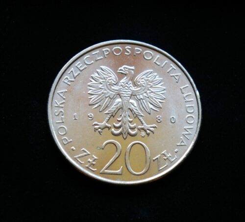 Lenkija, proginiai 20 zlotų 1980m E