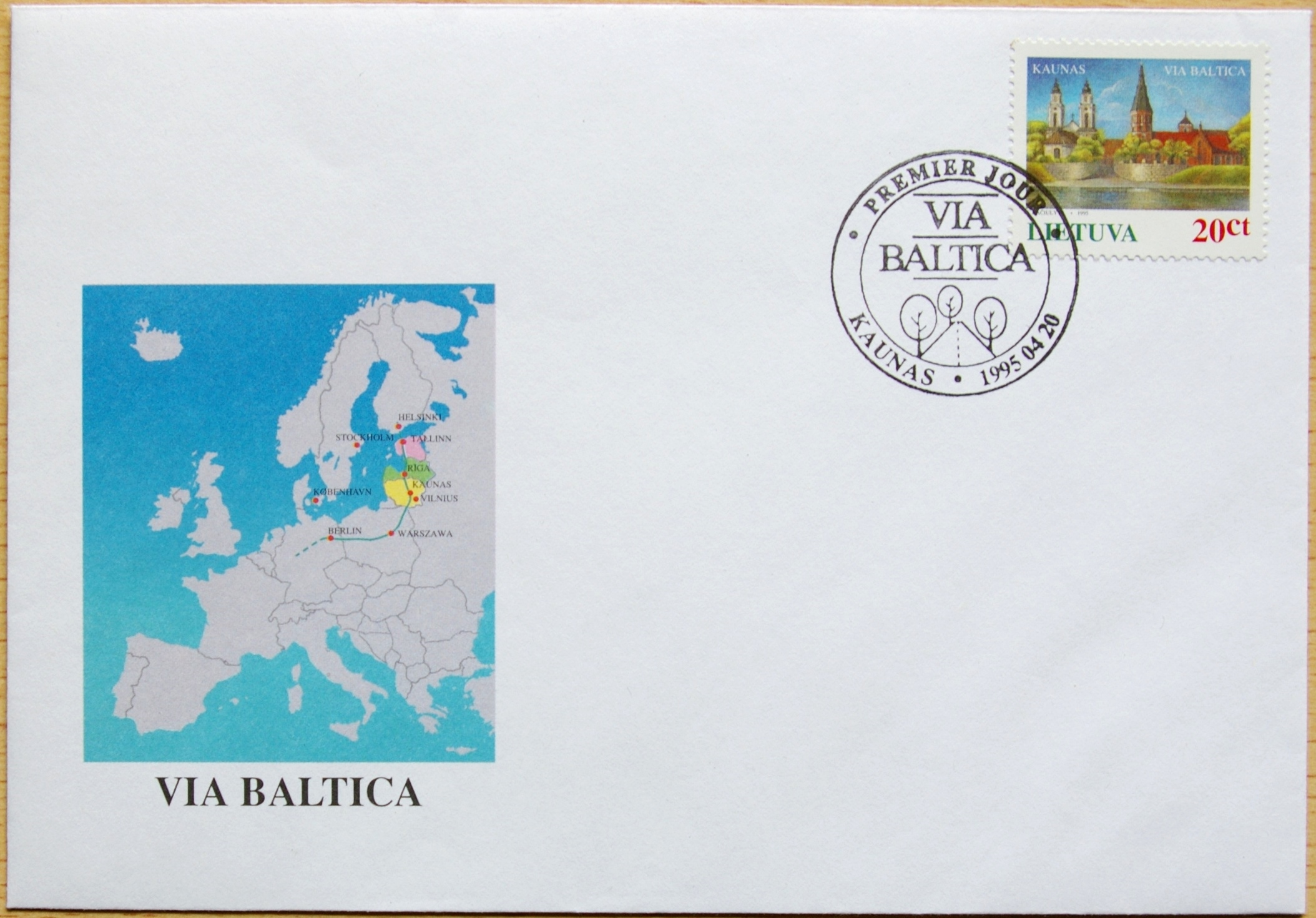 Lietuva, 1995m pirmos dienos vokas su MiNr 576