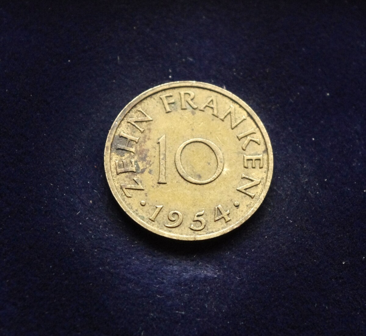 Vokietija, Saras, 10 frankų 1954m E