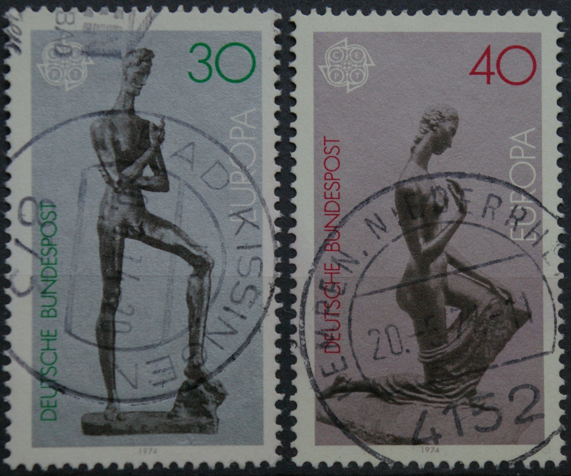 Vokietija, pilna serija MiNr 804-805 Used(O)