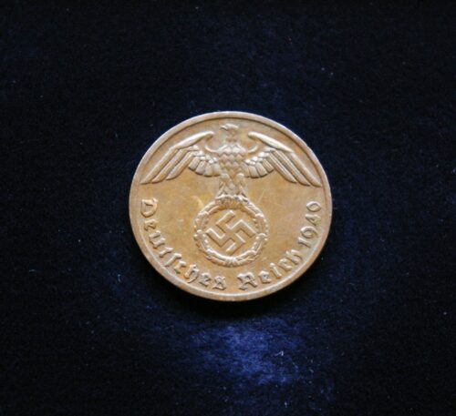 Vokietija, Trečiasis Reichas 1 reichspfenigas 1940m-F
