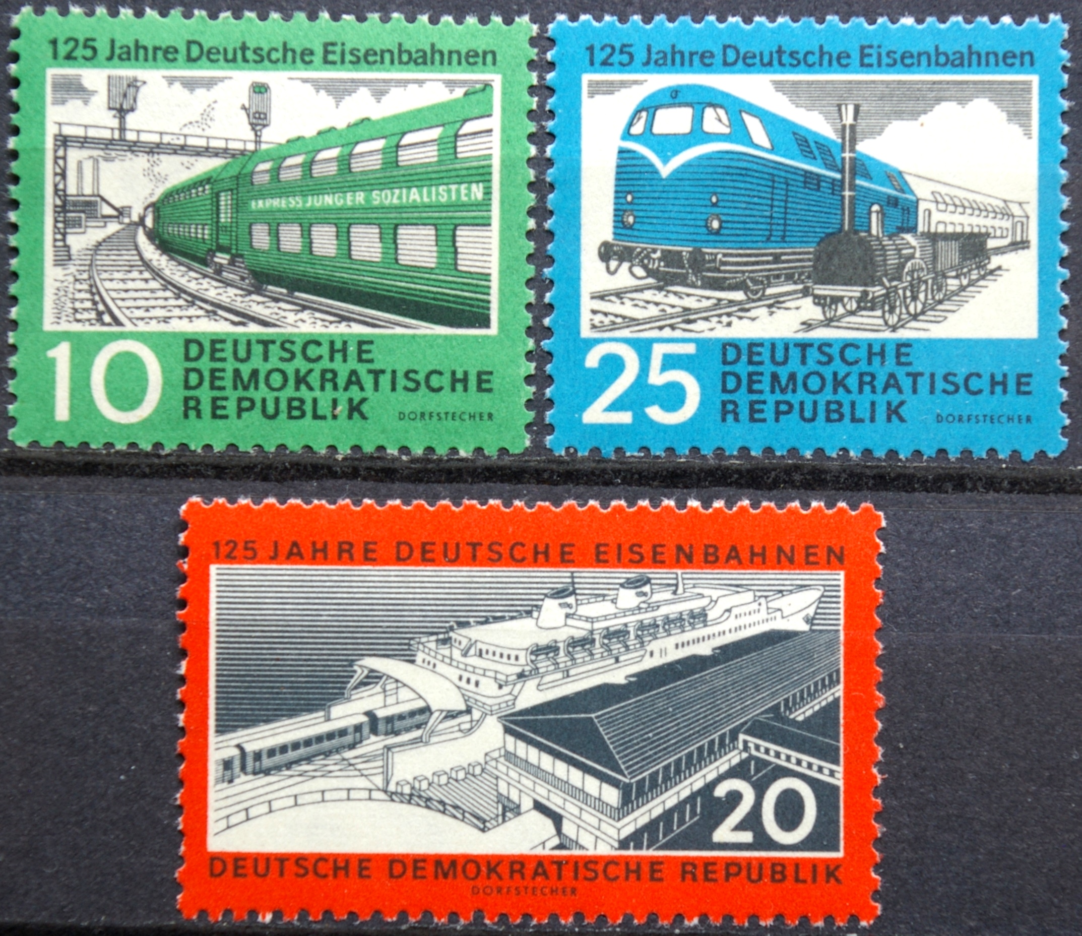 Vokietijos Demokratinė Respublika (VDR), pilna serija, MiNr 804-806 MNH**