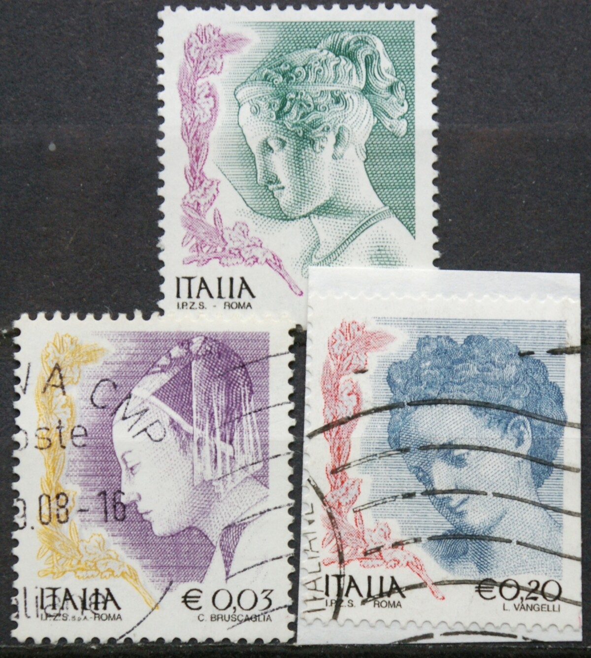 Italija, pilna serija ScNr 2436, 2438, 2443 Used(O)