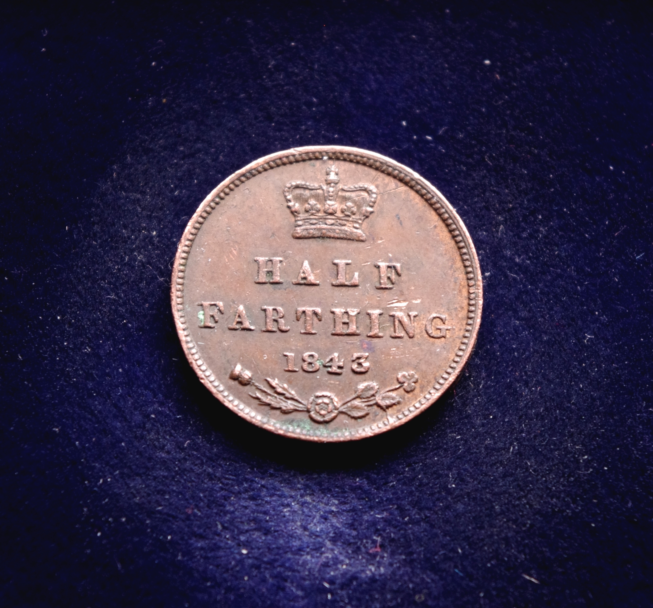 Didžioji Britanija, 1/2 fartingo 1843m E