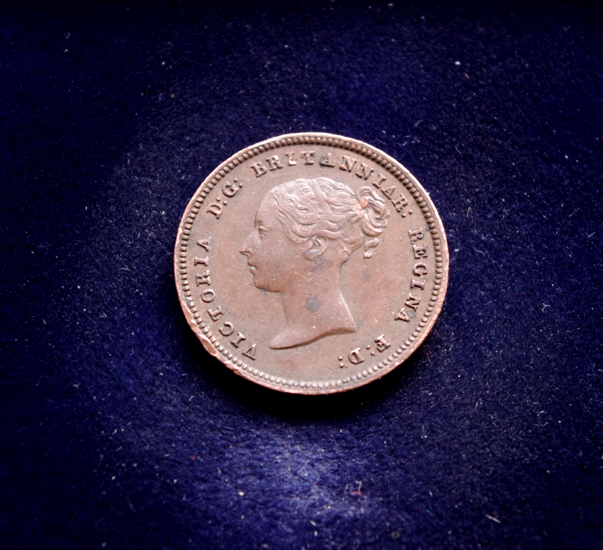 Didžioji Britanija, 1/2 fartingo 1843m E