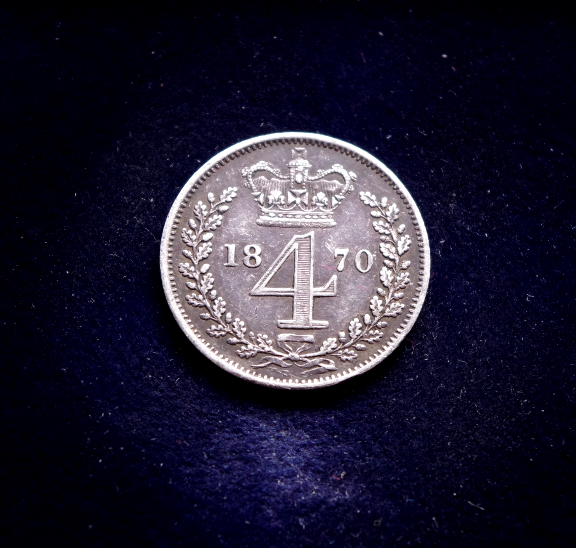 Didžioji Britanija, SIDABRINIAI 4 pensai 1870m E