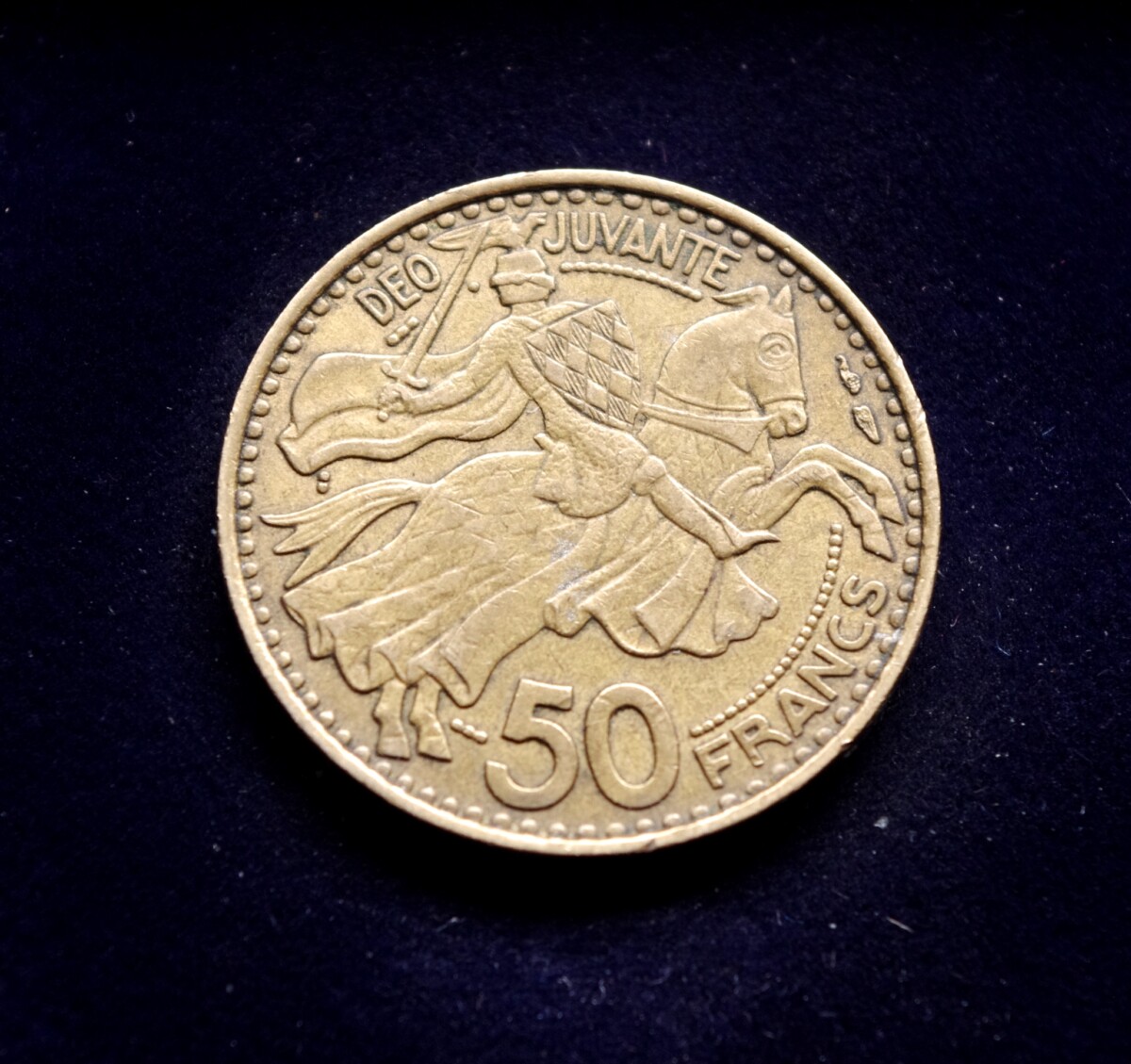 Monakas, 50 frankų 1950m E