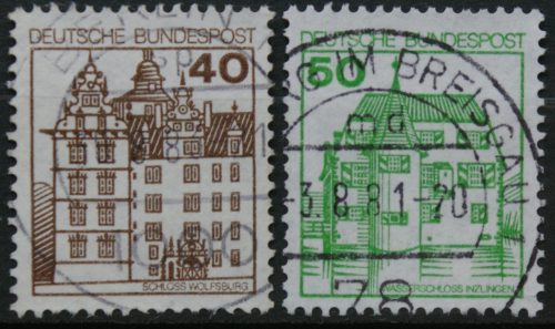Vokietija, pilna serija, MiNr 1037-1038 (A) Used (O)