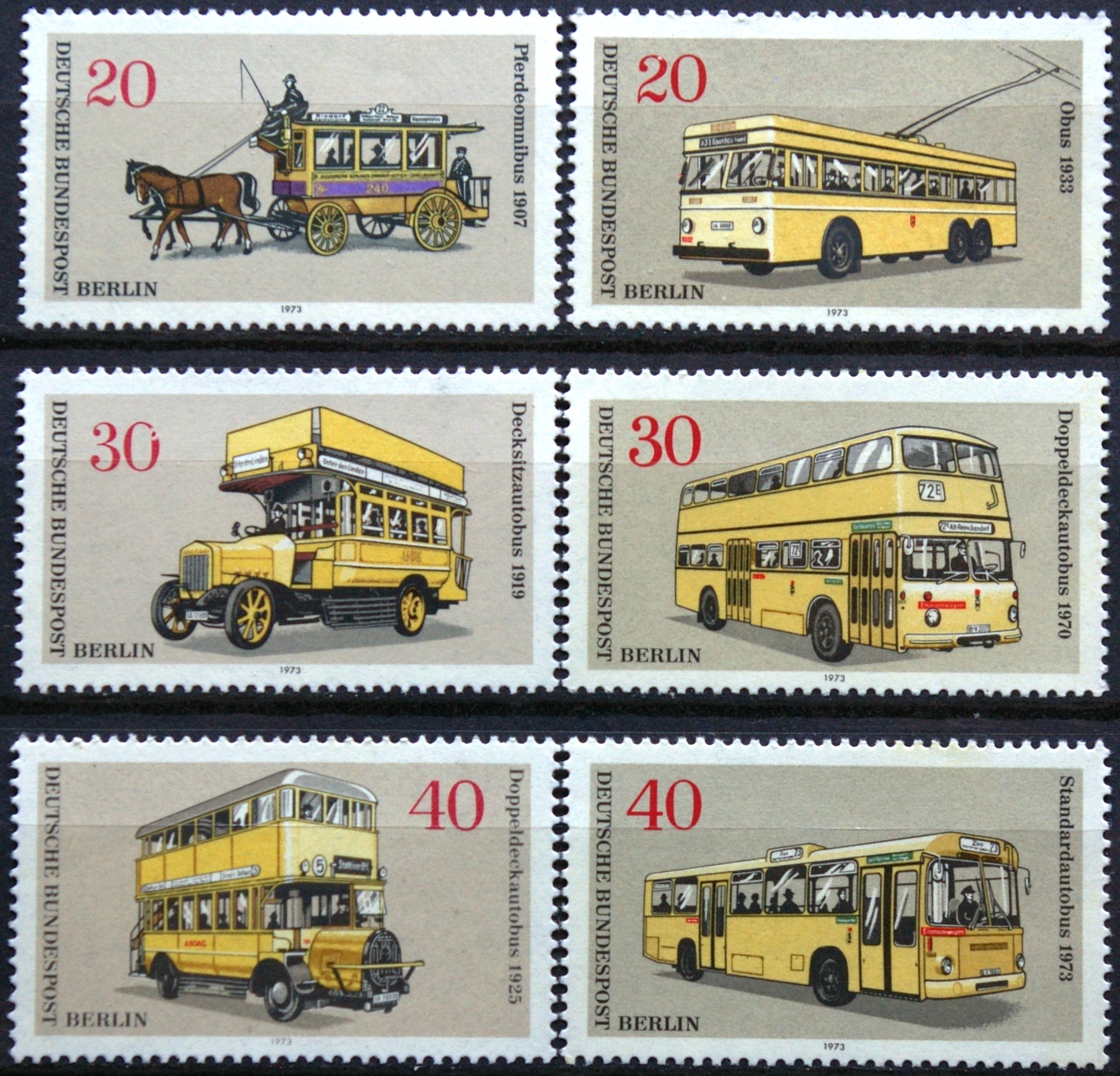 Vokietija, Vakarų Berlynas, pilna serija, MiNr 446-451 MNH**