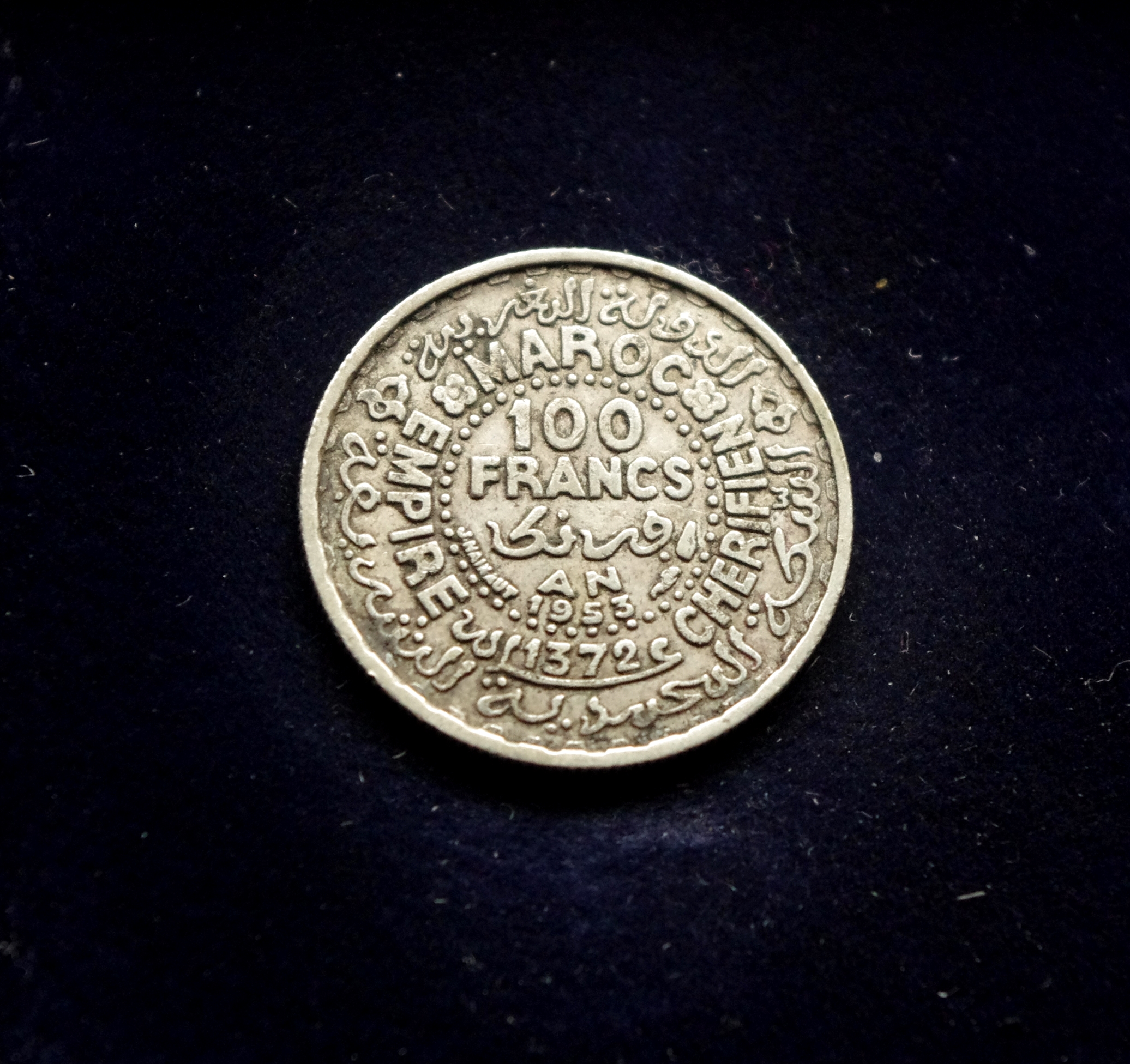 Marokas, 100 frankų 1953m E