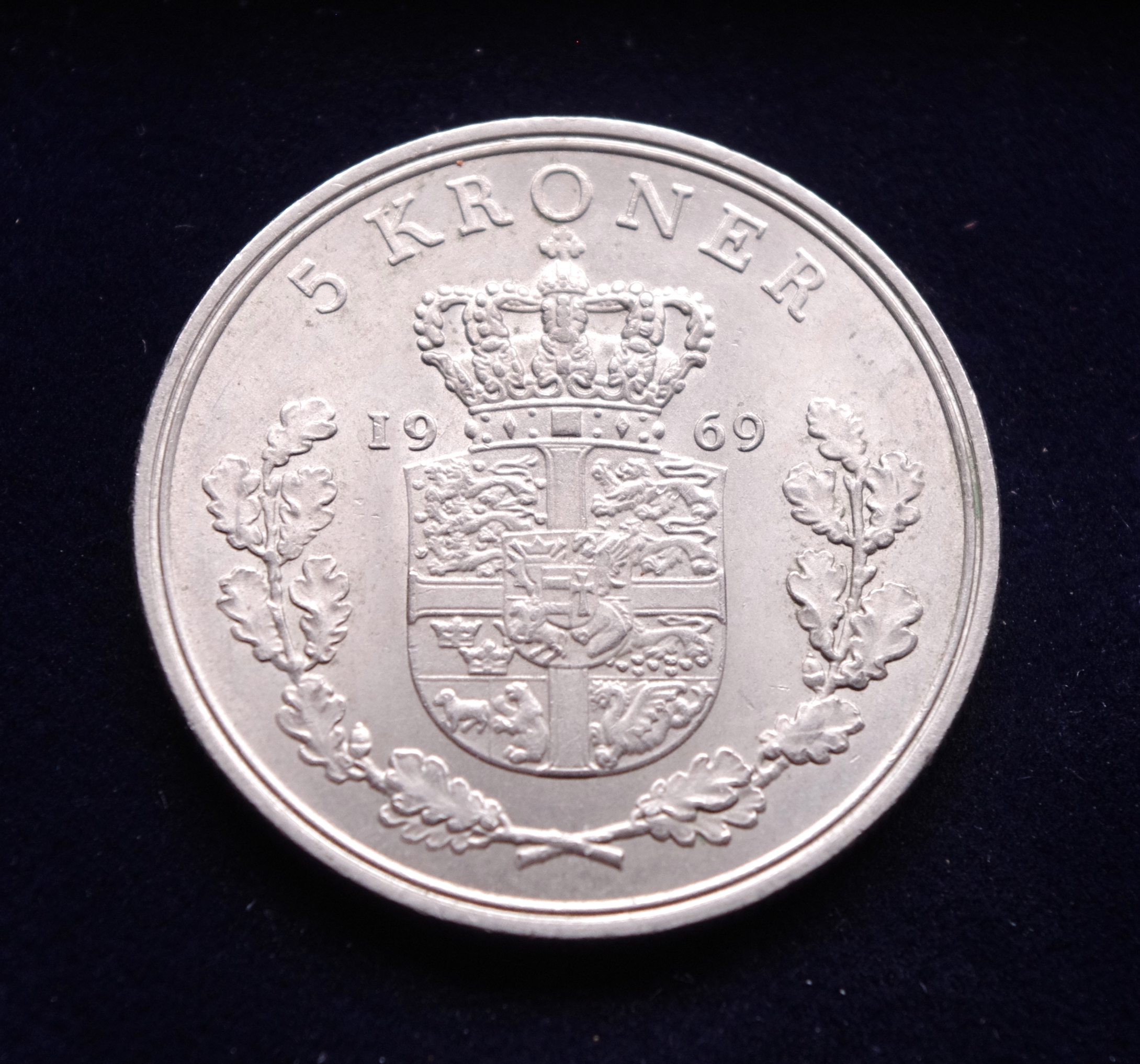 Danija, 5 kronos 1969m E
