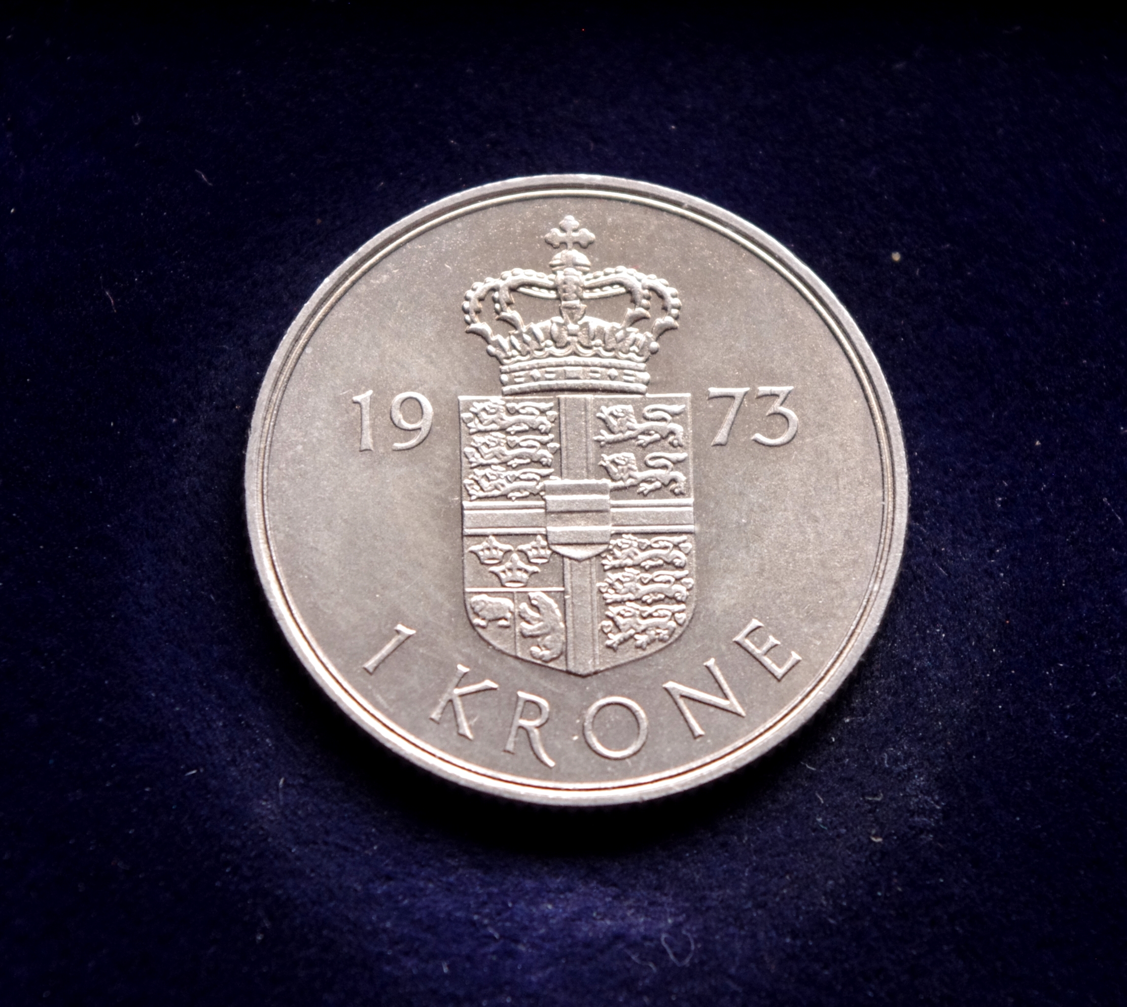 Danija, 1 krona 1973m E