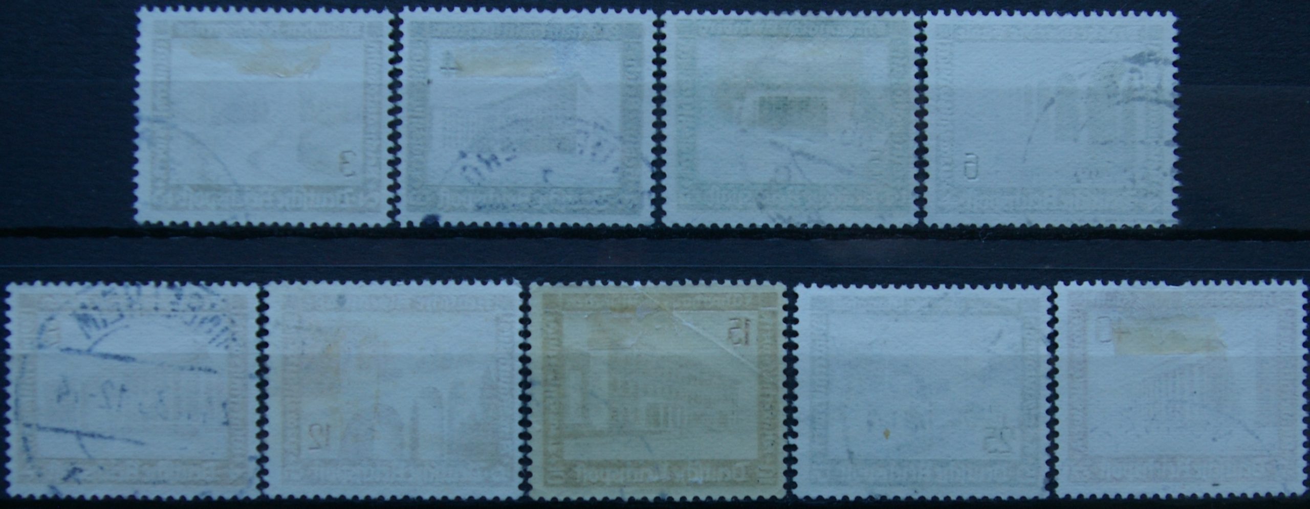 Vokietijos Reichas, pilna serija MiNr 634-642 Used(O)