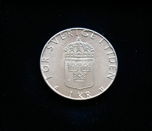 Švedija, 1 krona 1977m