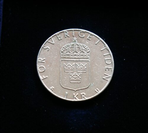 Švedija, 1 krona 1977m