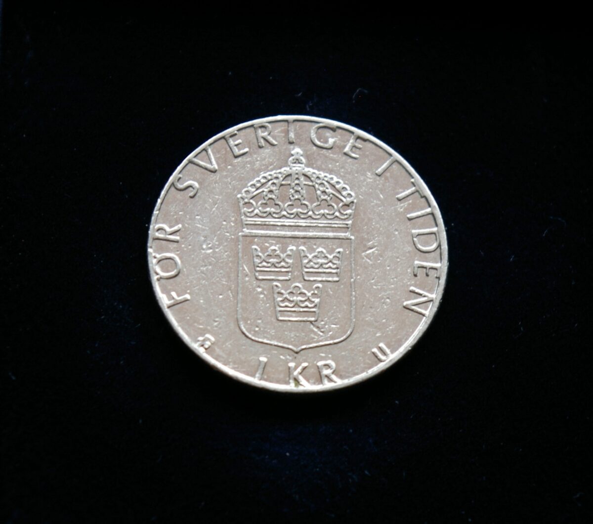 Švedija, 1 krona 1977m