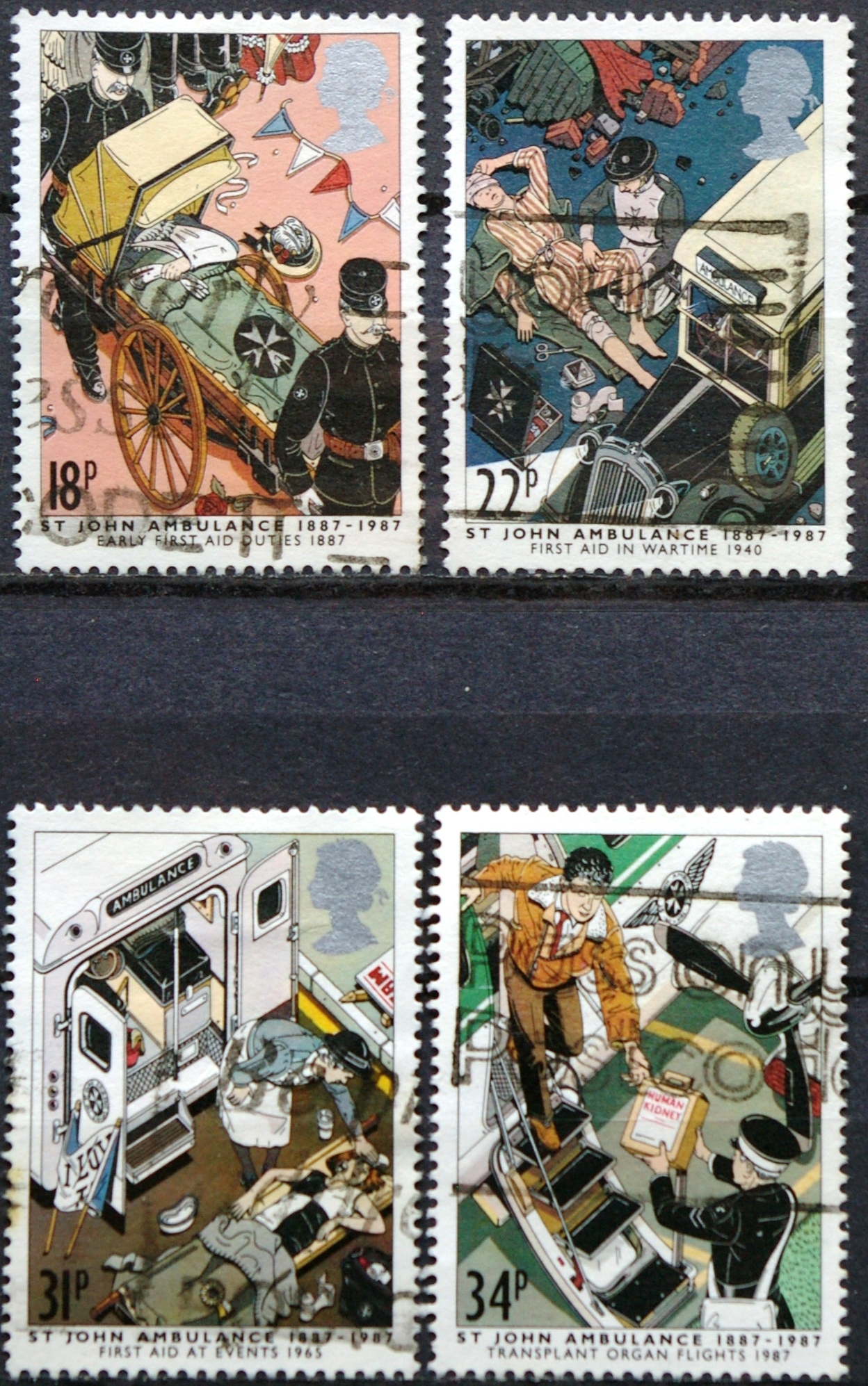 Didžioji Britanija, pilna serija, MiNr 1109-1112 Used (O)