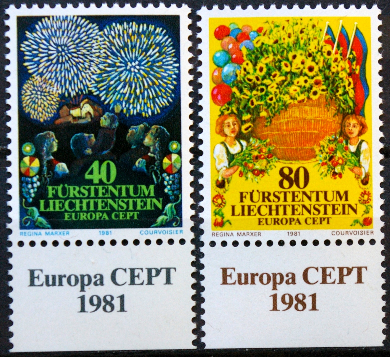Lichtenšteinas, pilna serija, MiNr 764-765 MNH**