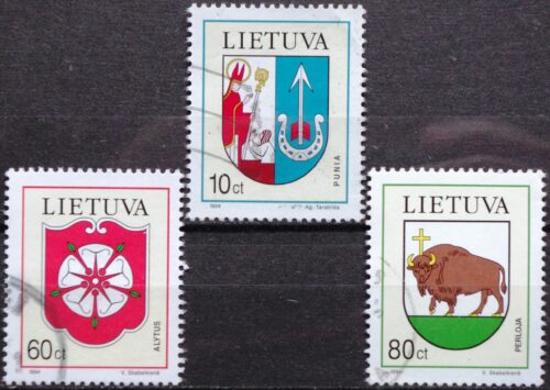 Lietuva, pilna serija su abartu V1 MiNr 563-565 Used(O) V