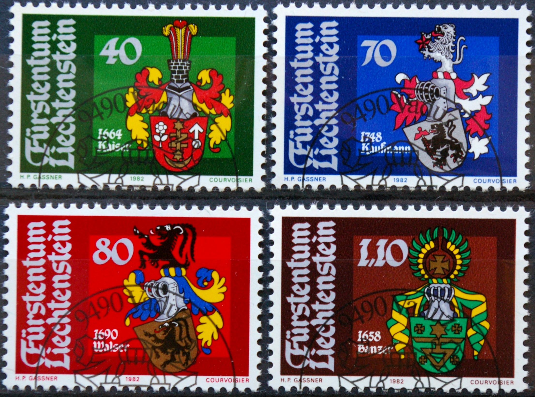 Lichtenšteinas, pilna serija, MiNr 793-796 Used (O)