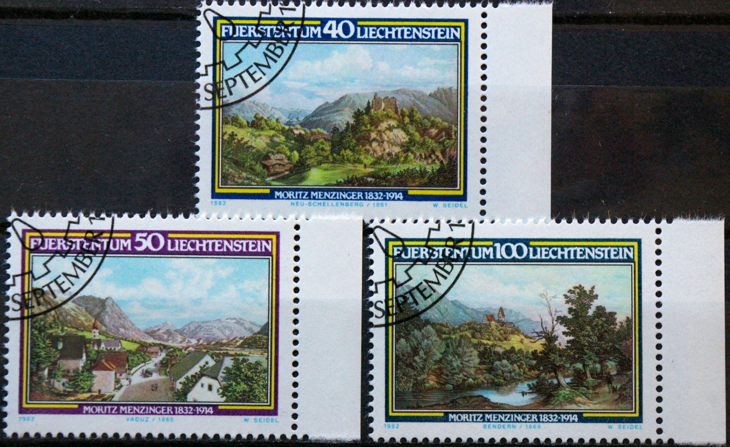 Lichtenšteinas, pilna serija, MiNr 806-808 Used (O)