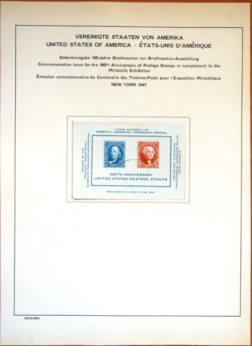 JAV 1945-1955 metų pašto ženklų kolekcija Used(O)