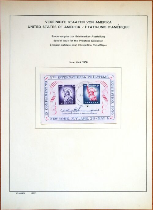 JAV 1945-1955 metų pašto ženklų kolekcija Used(O)
