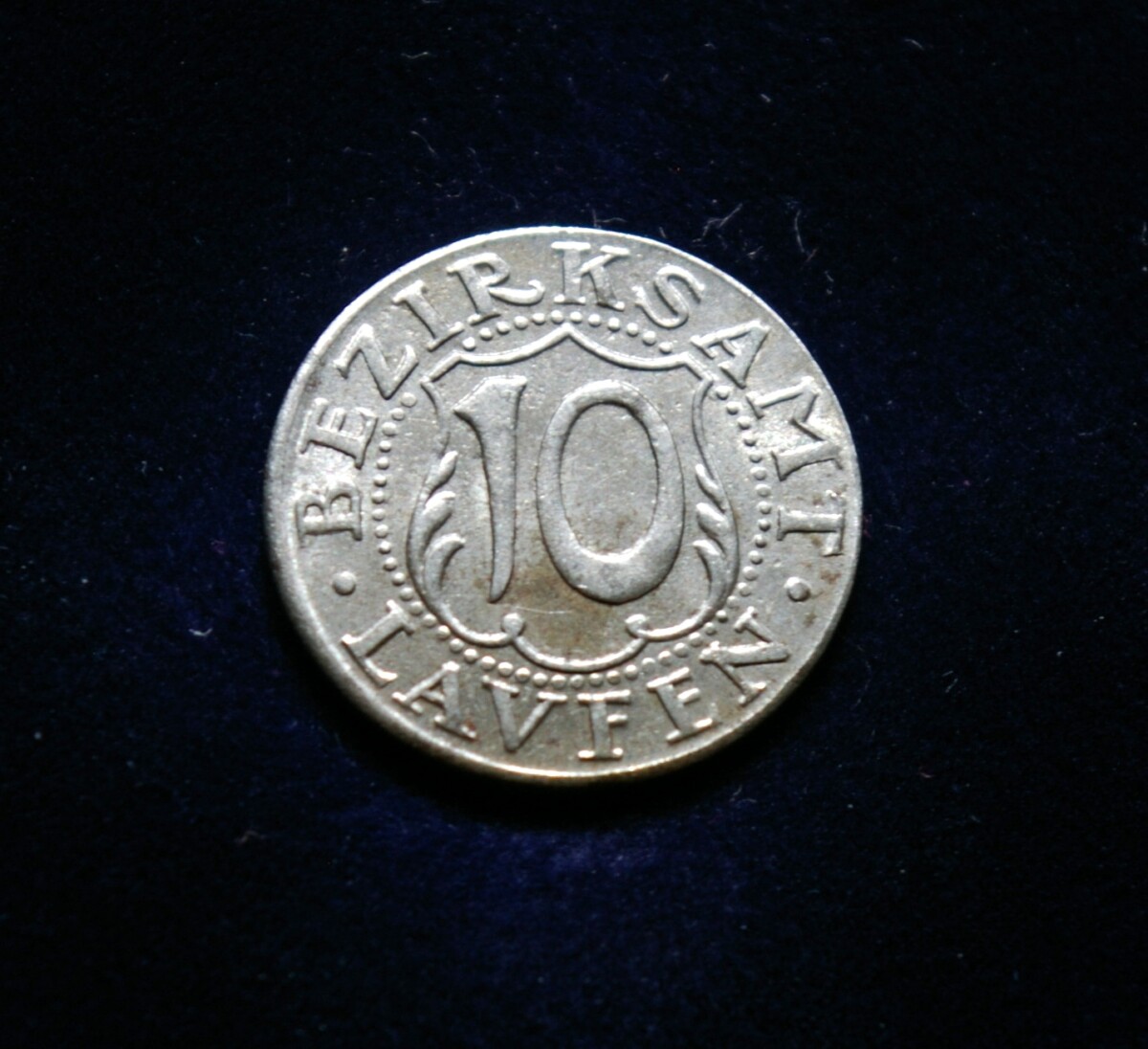 Laufen notgeldai, 1918m, 10 pfenigų E
