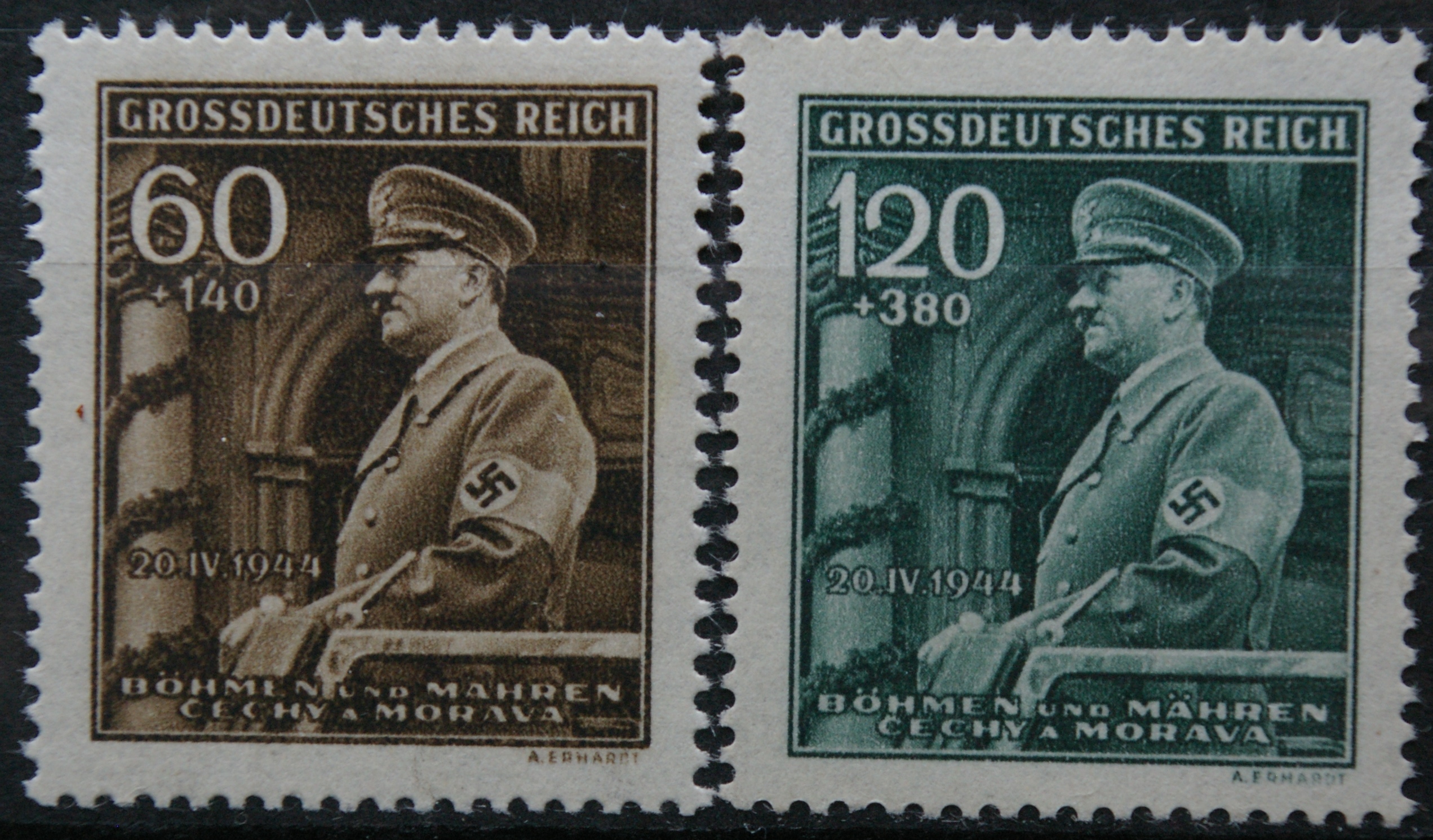 Vokietijos Reichas, Čekijos okupacija, pilna serija, MiNr 136-137 MNH**