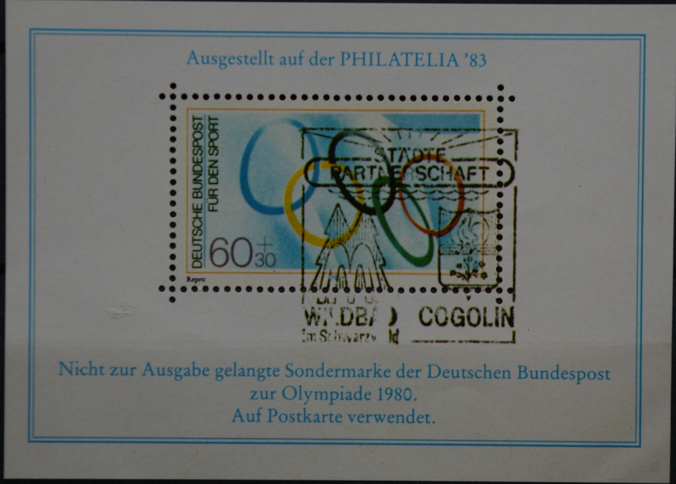 PHILATELIJA'83 suvenyris pašto ženklas