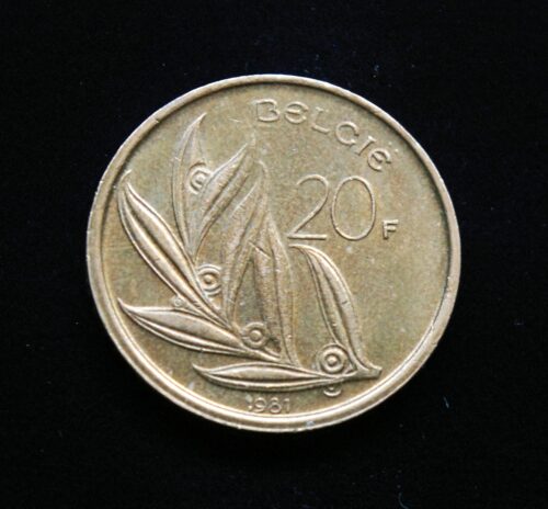 Belgija (Belgie), 20 frankų, 1981m