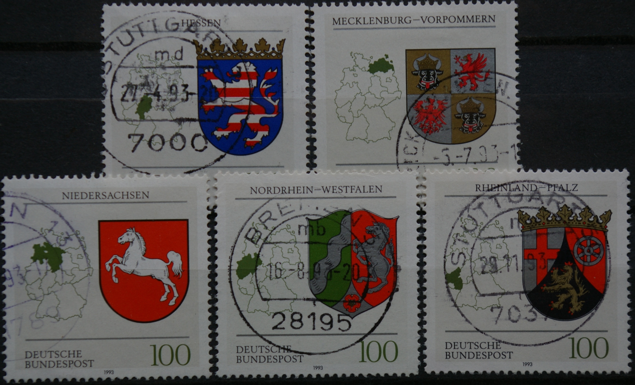 Vokietija, pilna serija, MiNr 1660-1664 Used (O)