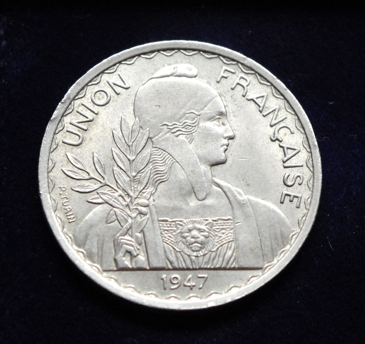 Prancūzijos Indokinija, 1 piastras 1947m E
