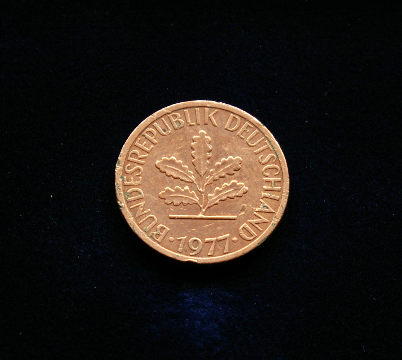 Vokietija, 1 pfenigas 1977m-J