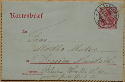 Vokietijos Reicho 1904m vokas/laiškas