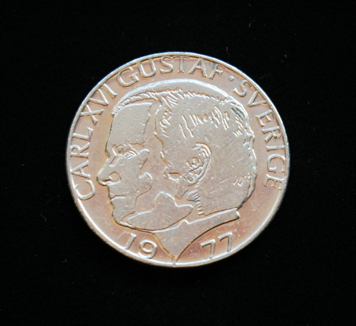 Švedija, 1 krona 1977m