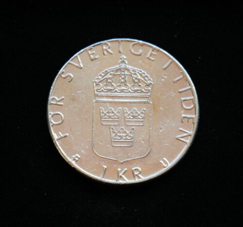 Švedija, 1 krona 1977m