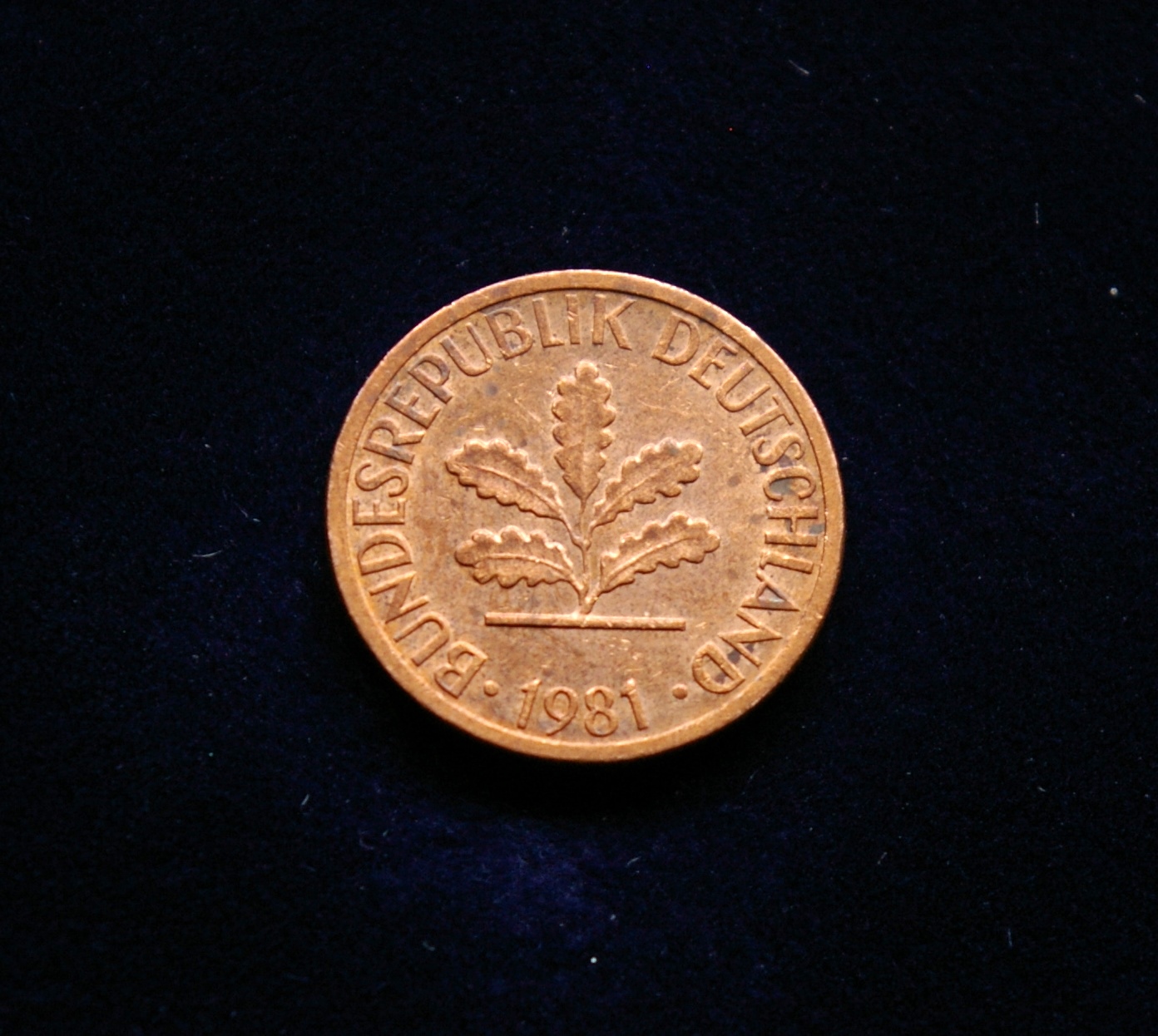 Vokietija, 1 pfenigas 1981m-F