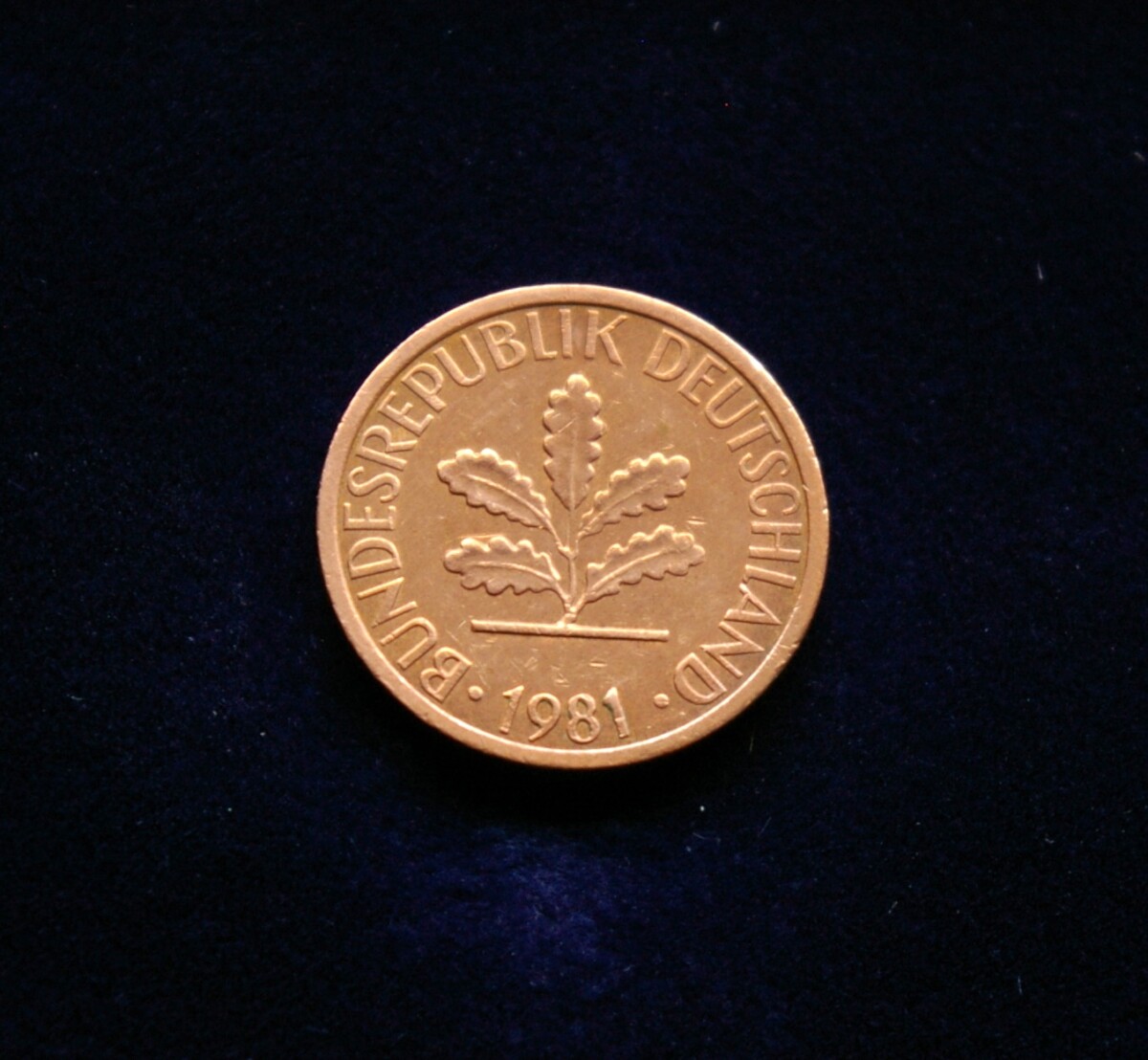 Vokietija, 1 pfenigas 1981m-J
