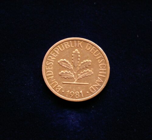 Vokietija, 1 pfenigas 1981m-J