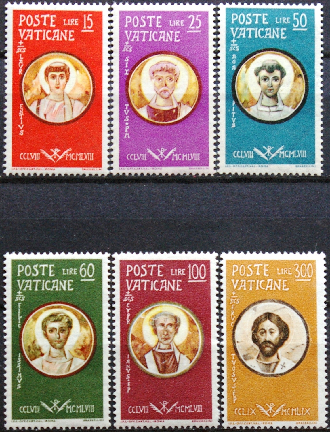 Vatikanas, pilna serija, MiNr 307-312 MNH**