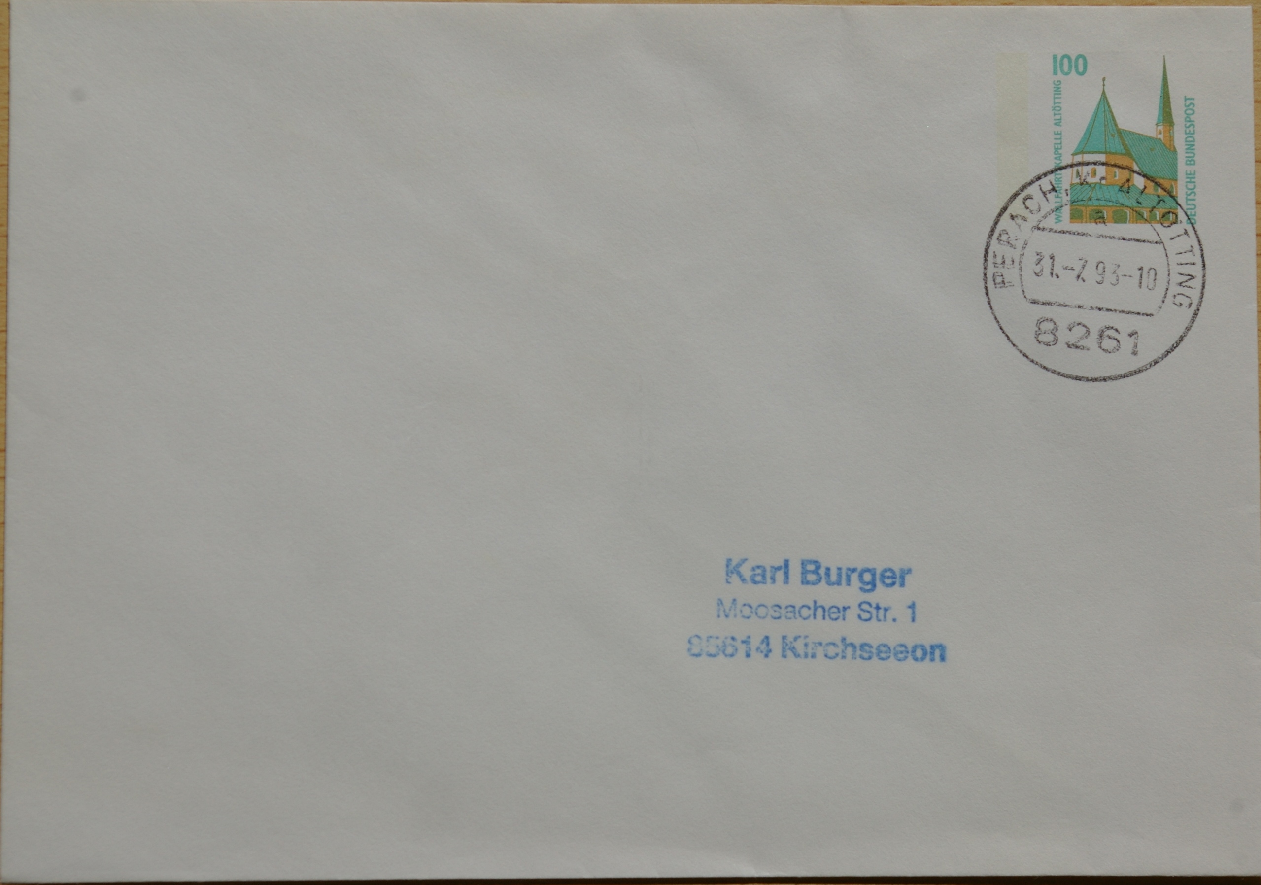 Vokietija, markiruotas vokas su MiNr 1534