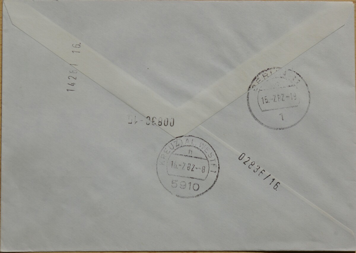 Vokietija, Vakarų Berlynas 1982m pirmos dienos vokas su MiNr 670-671