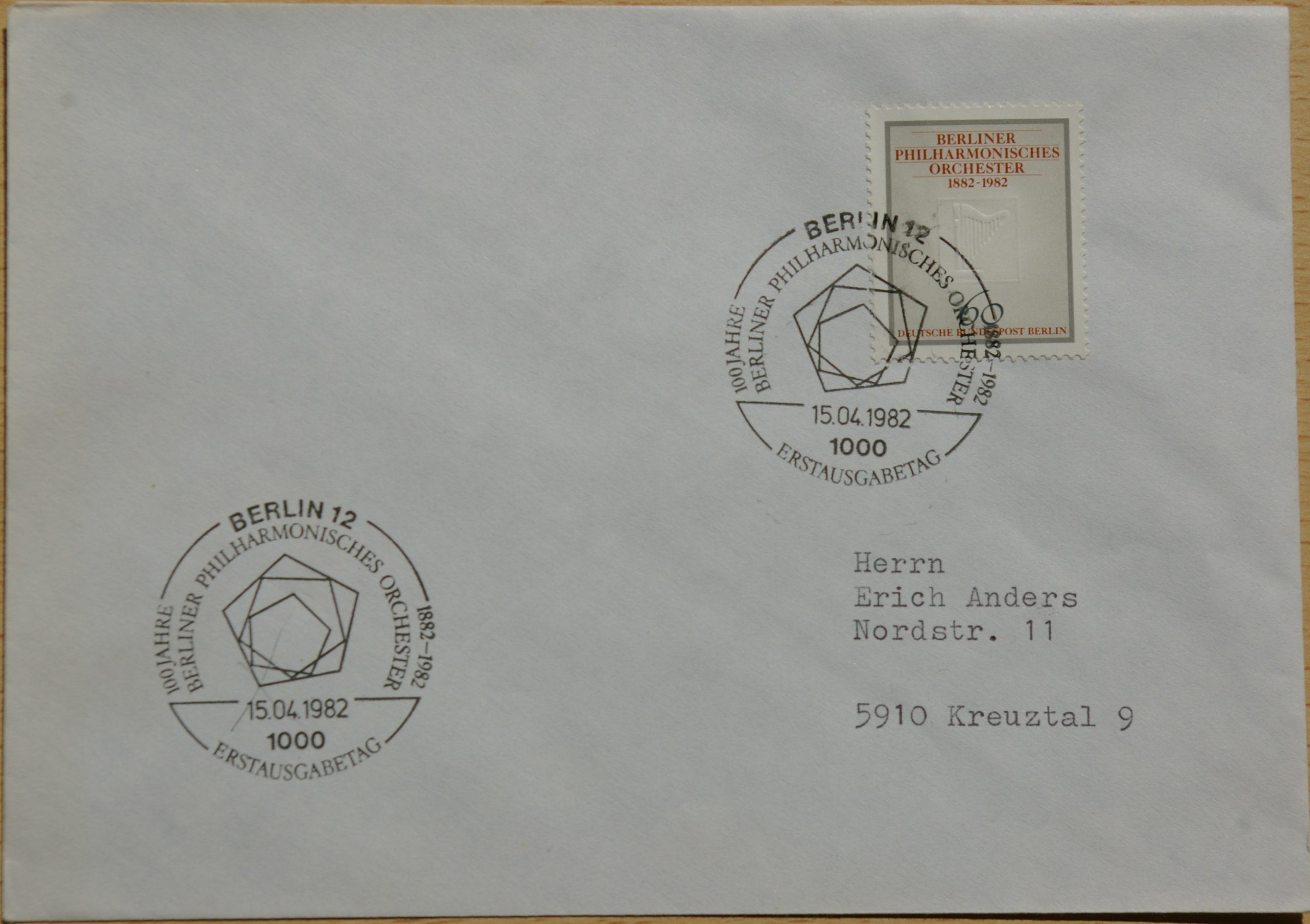 Vokietija, Vakarų Berlynas 1982m pirmos dienos vokas su MiNr 666